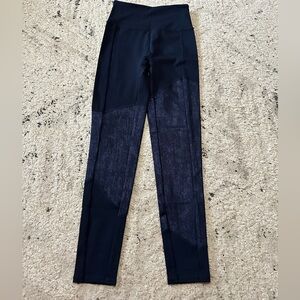 Zuda Studio Park Womens Pull On Ankle Legging Stretch High Waisted Navy Size XXS